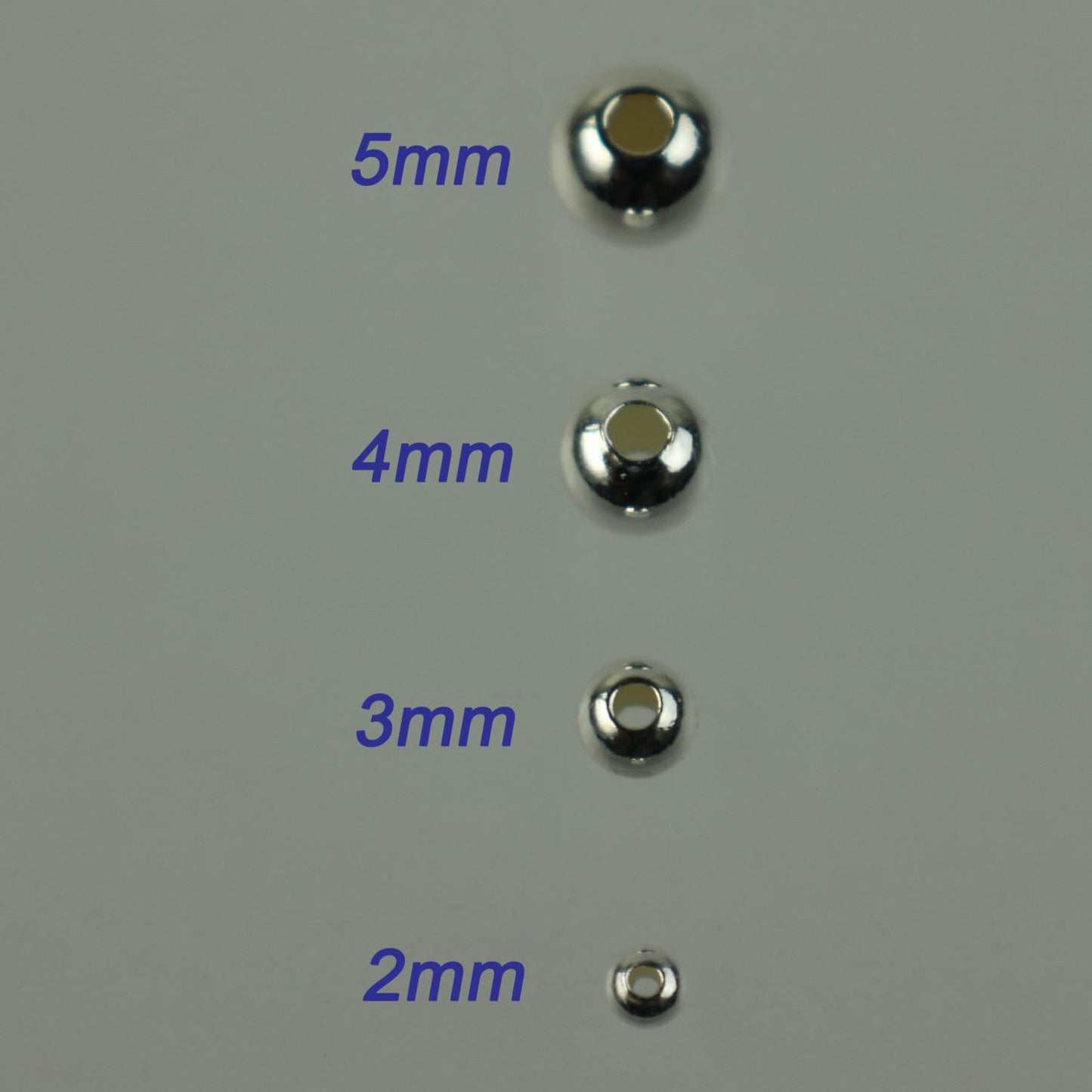 Sterling Silver Spacer Beads - 2mm/3mm/4mm/5mm SEAMLESS Spacer beads AAA+ High Quality Ball Spacer Beads - Ship from California USA