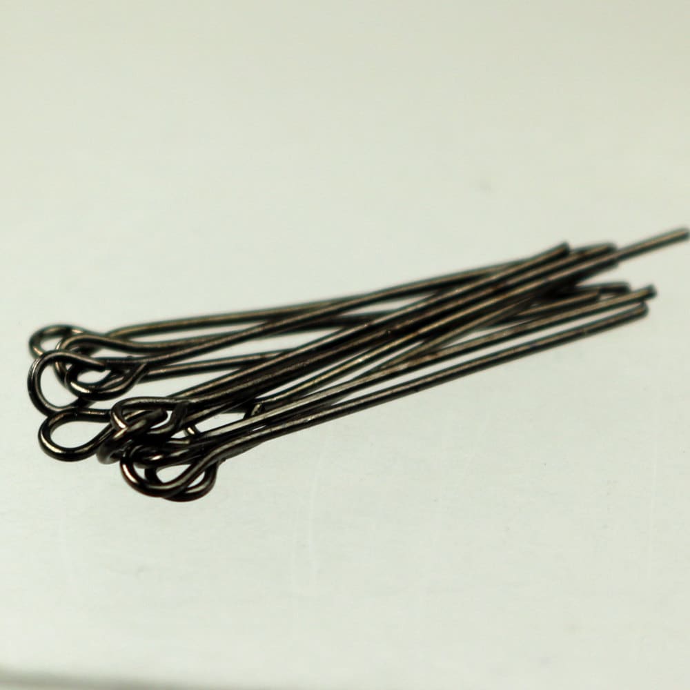 Bulk Package 1000 Pcs pcs Gunmetal Eyepins Eye Pins Headpins - 1 inch (25mm) 22 Gauge 22G - 9PIN-22G-25