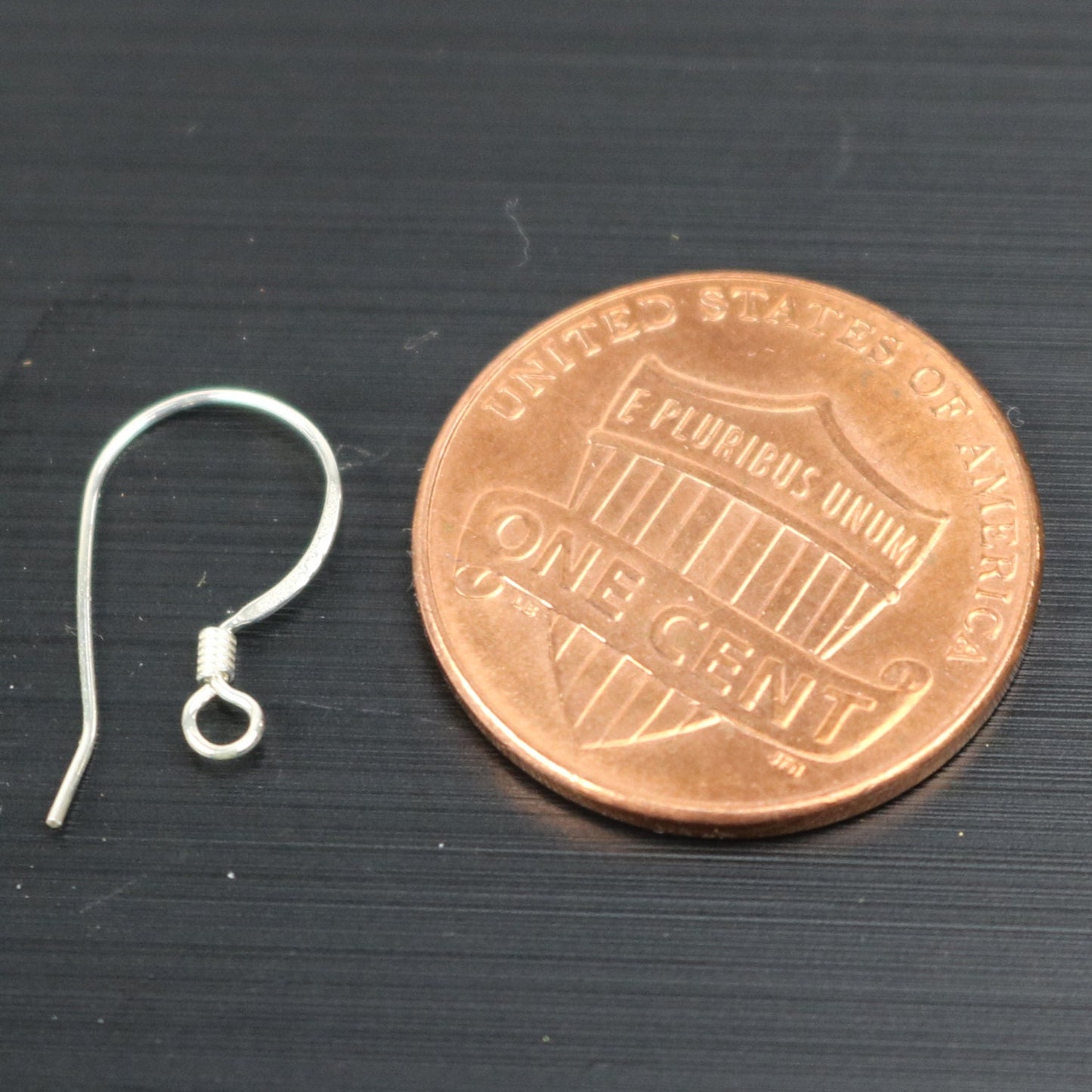 10 Sterling SILVER Ear Wires French Spring Hook Earrings Earwires - 14x16mm 22Gauge 0.6mm Wire - 5 Pair Fish hook ear wire - ss787