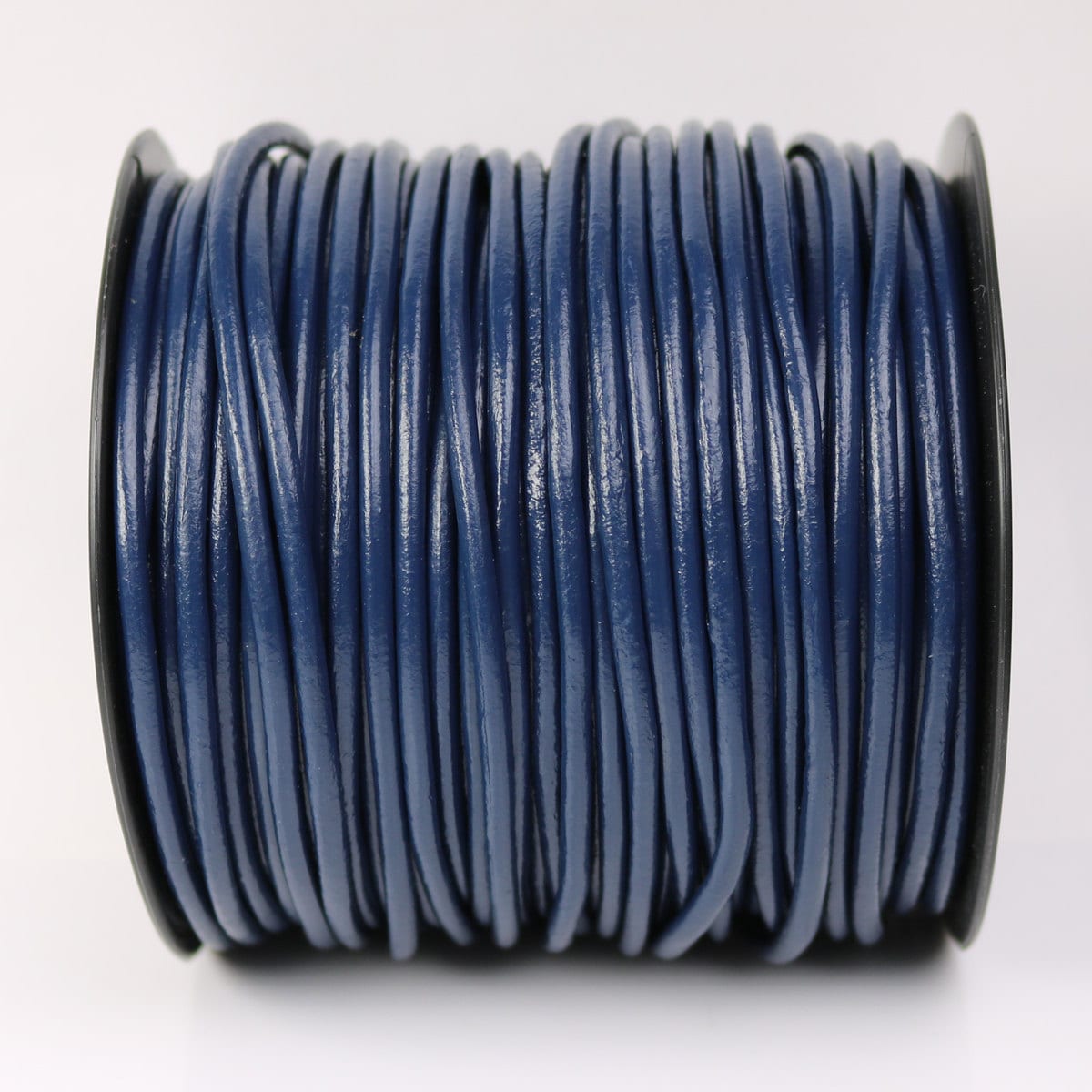 5 feet Navy Blue Leather Cord - 3mm Genuine Leather Round Cord - USA Seller