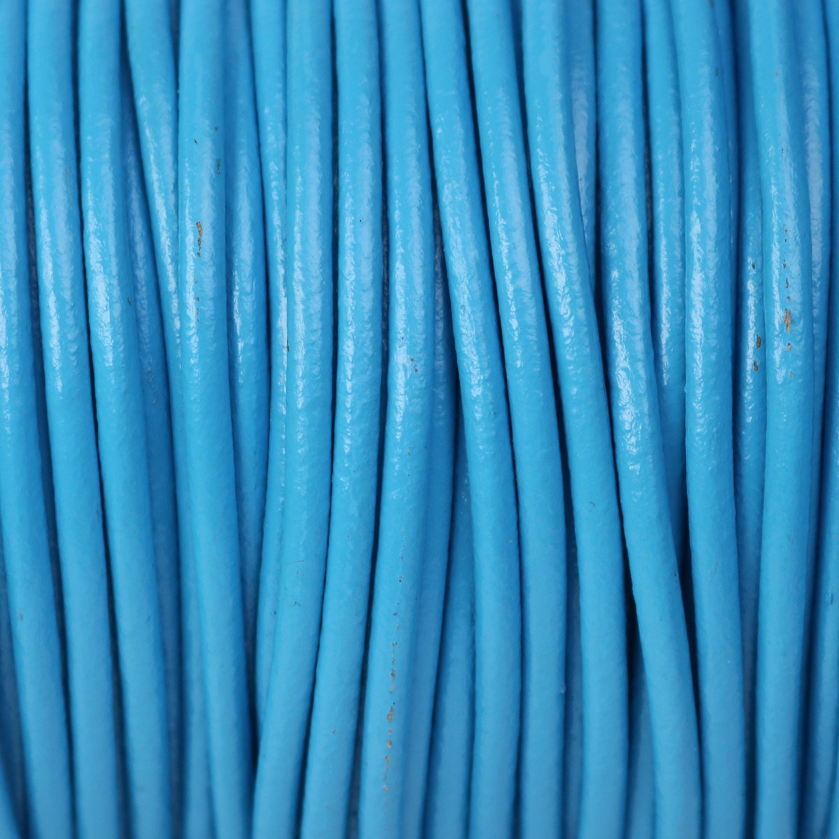 5 feet Light Blue Leather Cord - 3mm Genuine Leather Round Cord - USA Seller