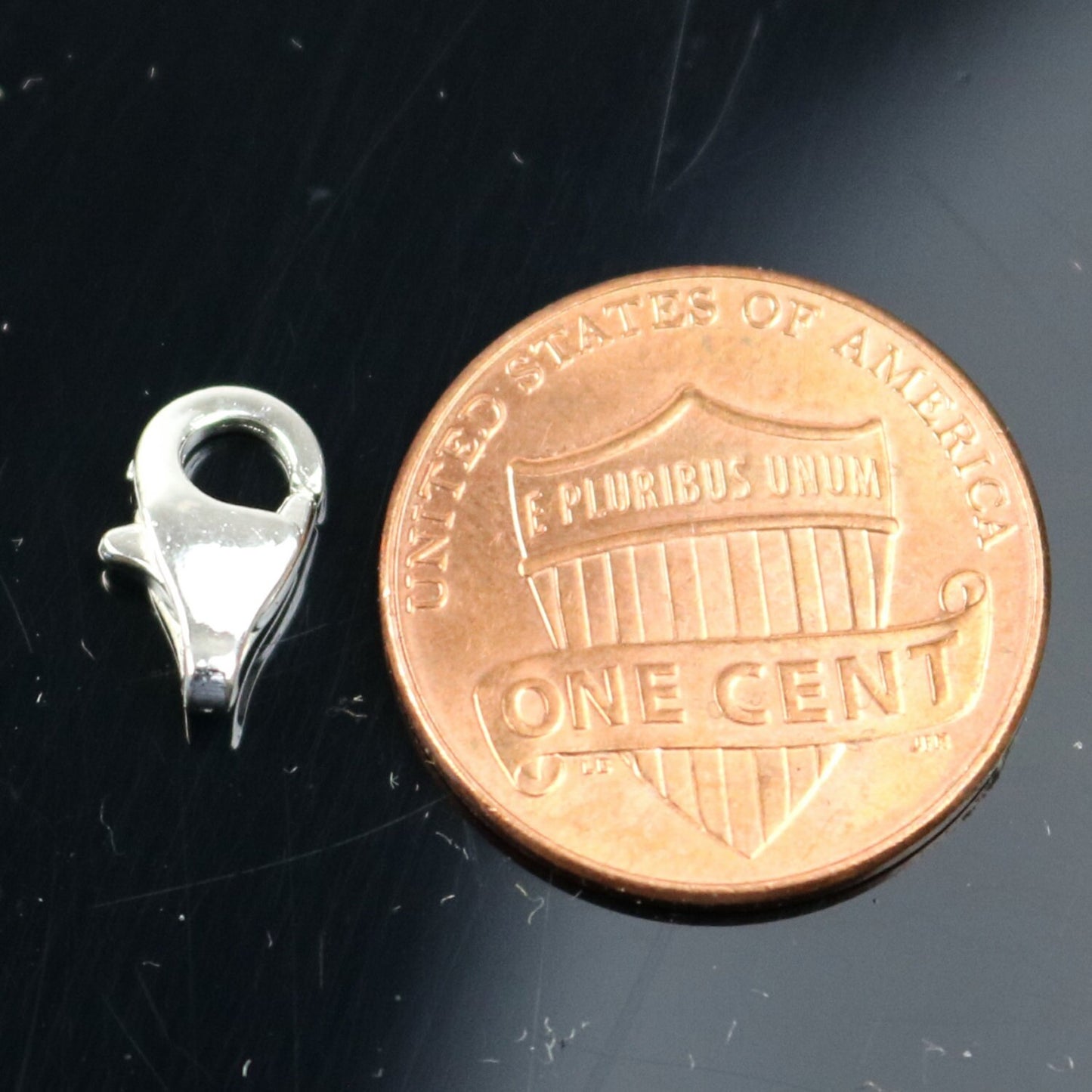 50 pcs of Sterling Silver Plated lobster claw clasp - 10x6mm - Ship from California USA