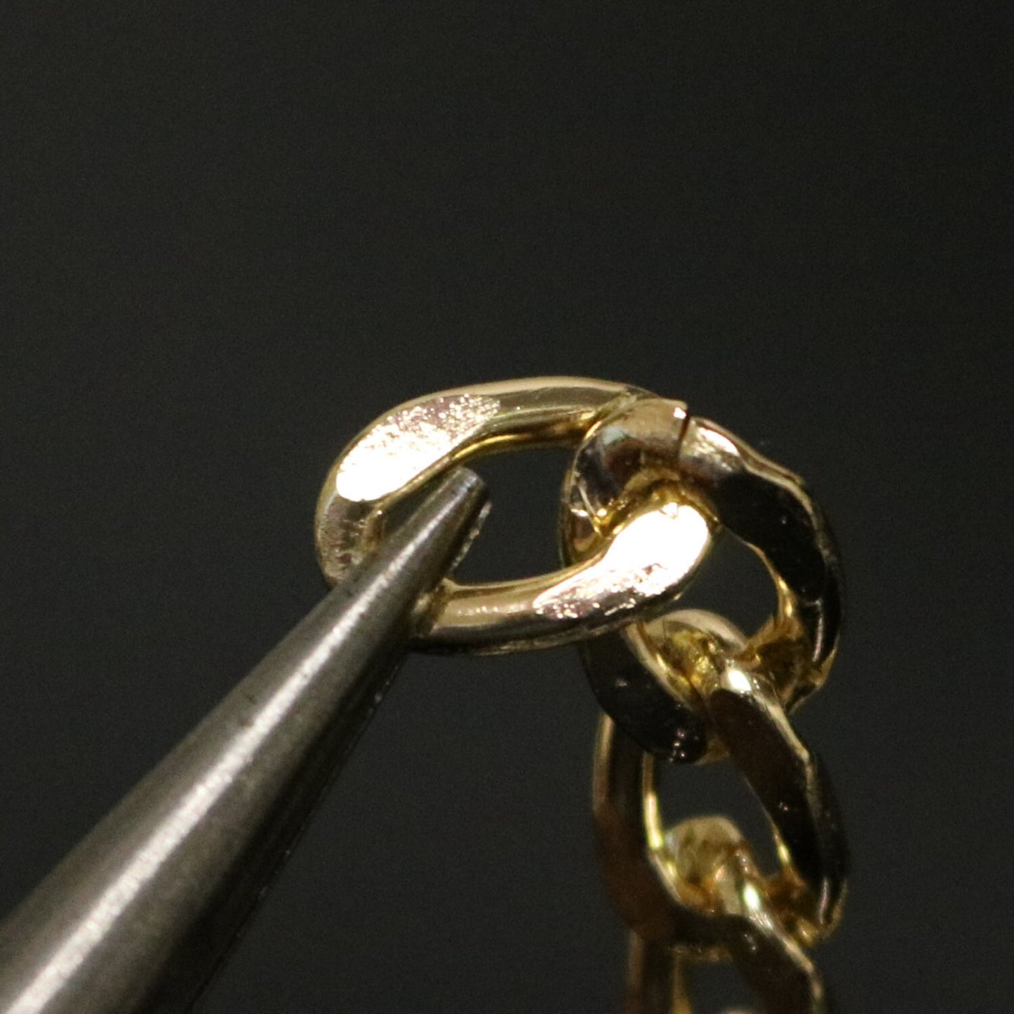 1/3/10/30/50 feet NK Aluminum Chain Facet Curb Chain - TARNISH Resistant Anti Tarnished Gold Finished - 13x9mm 2.7mm thickness - A055