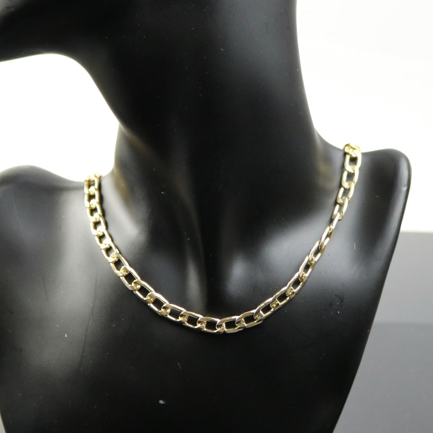 10 ft of Aluminum Facet Curb Chain - Gold TARNISH Resistant Tarnish FREE Anti Tarnished Gold Finished - 11x6mm 1.7mm thickness - A052