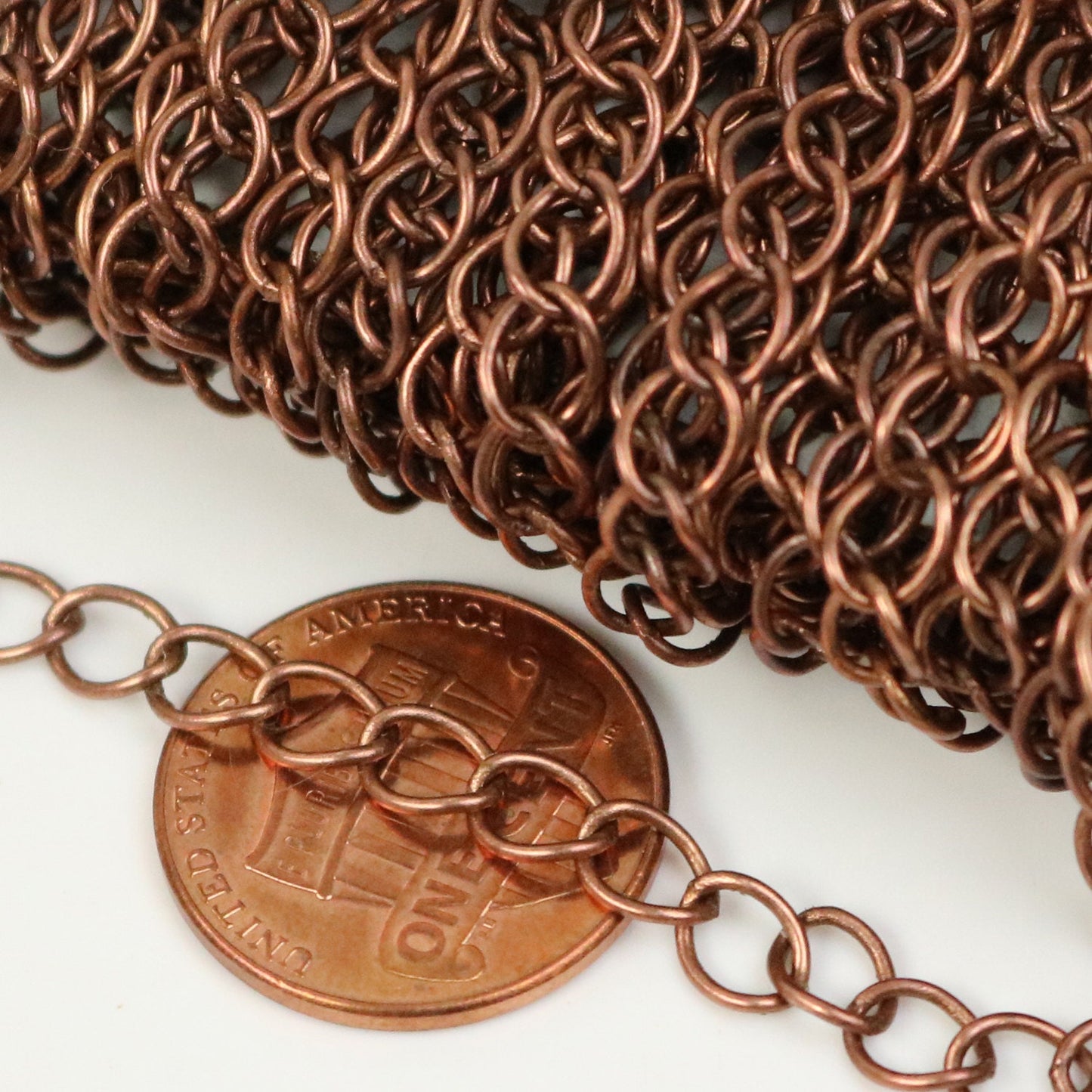 10 ft Antique Copper Solder Curb Chain LARGE EXTENDER Extension Chain - 5.9x4.6mm - 5946CU