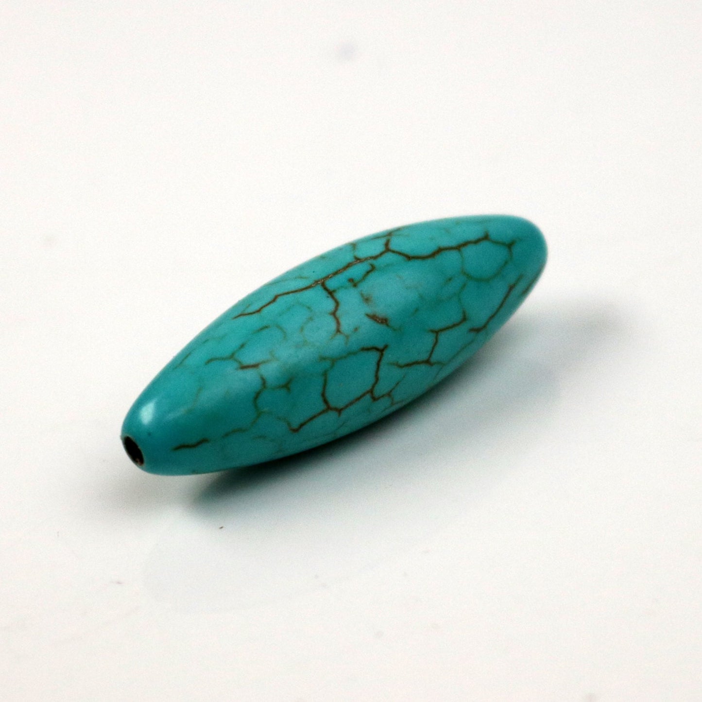 10 pcs Barrel Beads Howlite Turquoise Barrel Pendant - 30mm 10mm thickness