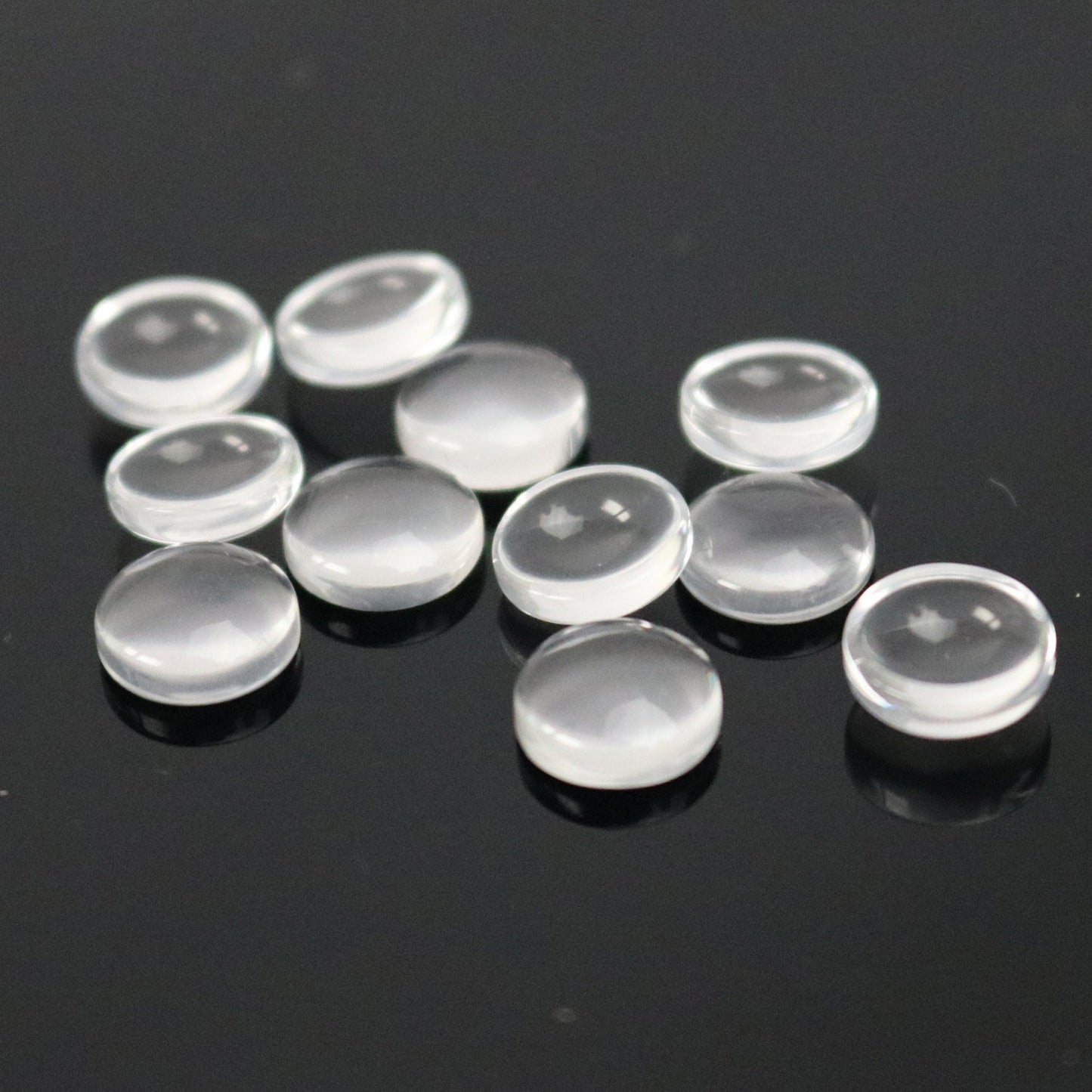 Pendant BEZELS with GLASS Magnifying Domes Cabochon - 5 sets 10 pcs - 8mm 5/16 inch Antique Brass Bezel and Circle Domed Glass Cabochon