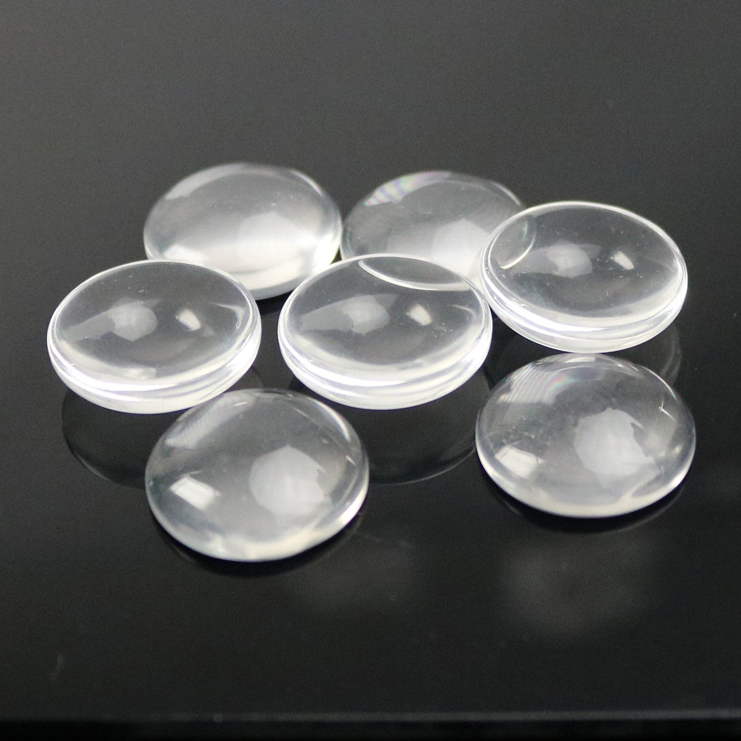 Pendant BEZELS Link with GLASS Magnifying Domes Cabochon - 5 sets 10 pcs - 20mm 13/16 inch Antique Brass Bezel and Circle Glass Cabochon
