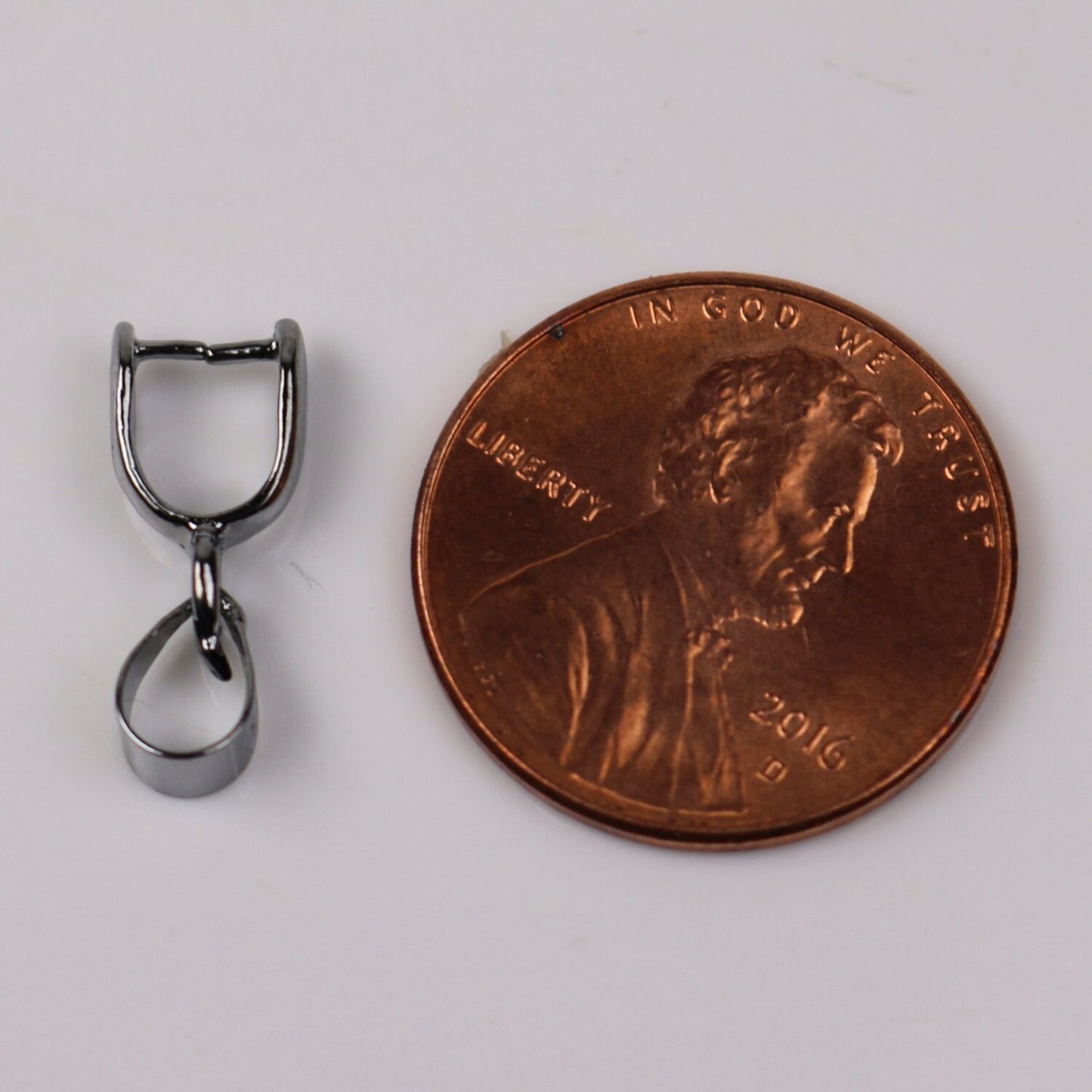 20 pcs Gunmetal Pinch Ice Pick Bails Pendant Clasp - 15mm