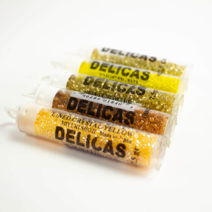 Miyuki Delica 11/0 Seed Beads | Choose Your Color, Yellow and Gold| 7.5g Tube Supply