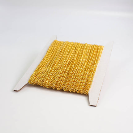 3x2.1mm Anti-Tarnish Plated Curb Chain Bulk Spool With Soldered Links