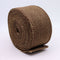 A brown burlap roll with a textured surface, sitting on a white background.
