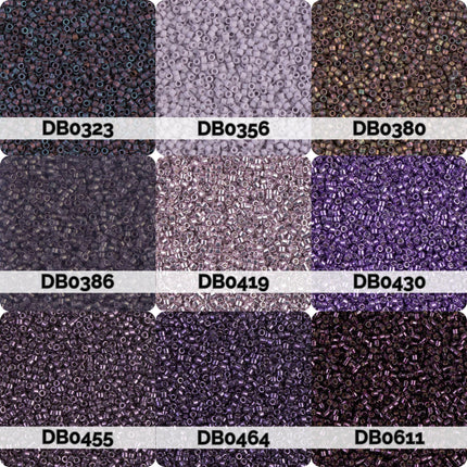 nine different colored beads, each with a unique label, arranged in a 3x3 grid.