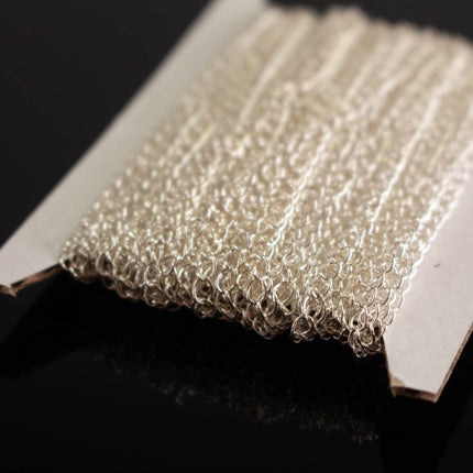 925 Sterling Silver Curb Extender Chain: 4x2.5mm