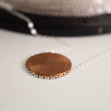 925 Sterling Silver Tiny Flat Cable Chain: 1.6x1.25mm