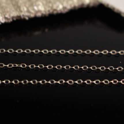 925 Sterling Silver Flat Cable Chain Bulk - (2.1x1.5mm)