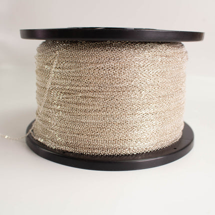 925 Sterling Silver Flat Cable Chain Bulk - (2.1x1.5mm)