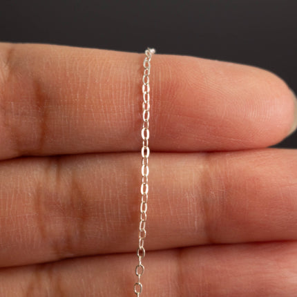 925 Sterling Silver Flat Cable Chain Bulk - (2.1x1.5mm)