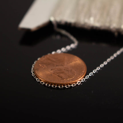 925 Sterling Silver Tiny Flat Cable Chain: .8x1.7mm