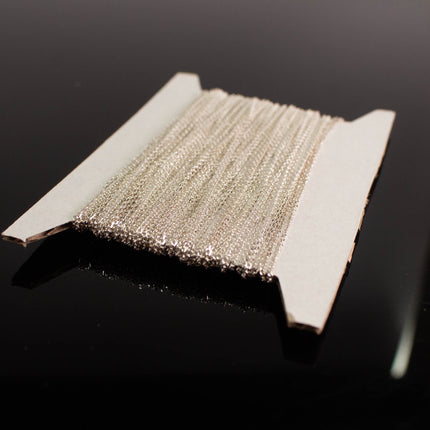 925 Sterling Silver Tiny Flat Cable Chain: 1.0x1.45mm