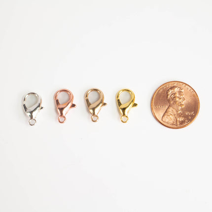 Anti Tarnish 14x8mm Lobster Clasps, Multiple colors and quantities