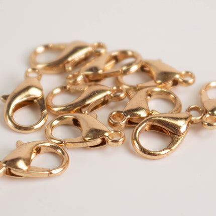 Anti Tarnish 14x8mm Lobster Clasps, Multiple colors and quantities