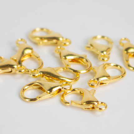 Anti Tarnish 14x8mm Lobster Clasps, Multiple colors and quantities