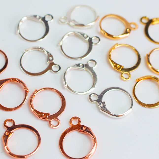 Anti Tarnish Round Leverback Earwire 12X9mm, Multiple Quantity and Color Options