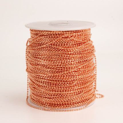 Anti-Tarnish Plated Faceted Ball Chain - 1.5mm Ball/Beads Size - Bulk Spool - ATCDC1.5