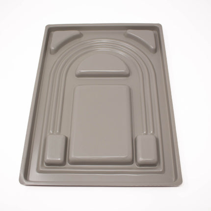 Jewelry Beading Board – Gray Flocked Tray with Compartments for Design