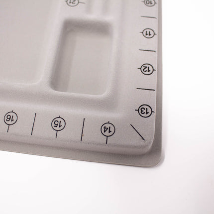 Jewelry Beading Board – Gray Flocked Tray with Compartments for Design