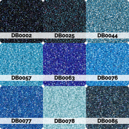 Miyuki Delica 11/0 Seed Beads | Choose Your Color, Shades of Blue| 7.5g Tube Supply
