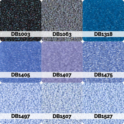 Miyuki Delica 11/0 Seed Beads | Choose Your Color, Blue and Teals| 7.5g Tube Supply