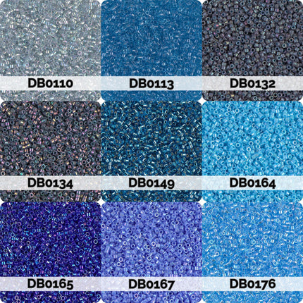 Miyuki Delica 11/0 Seed Beads | Choose Your Color, Shades of Blue| 7.5g Tube Supply