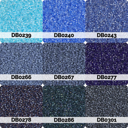 Miyuki Delica 11/0 Seed Beads | Choose Your Color, Shades of Blue| 7.5g Tube Supply