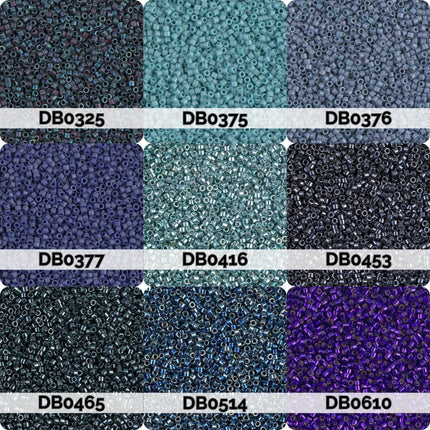 Miyuki Delica 11/0 Seed Beads | Choose Your Color, Shades of Blue| 7.5g Tube Supply