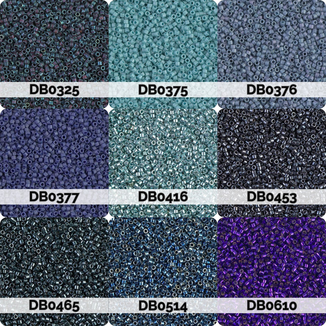 Miyuki Delica 11/0 Seed Beads | Choose Your Color, Shades of Blue| 7.5g Tube Supply