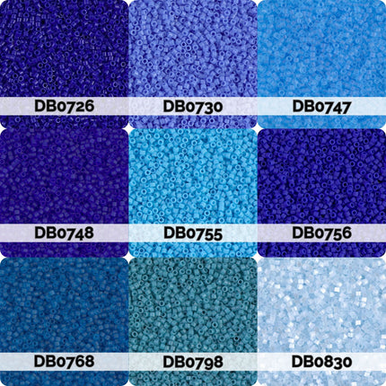 Miyuki Delica 11/0 Seed Beads | Choose Your Color, Blue and Teals| 7.5g Tube Supply