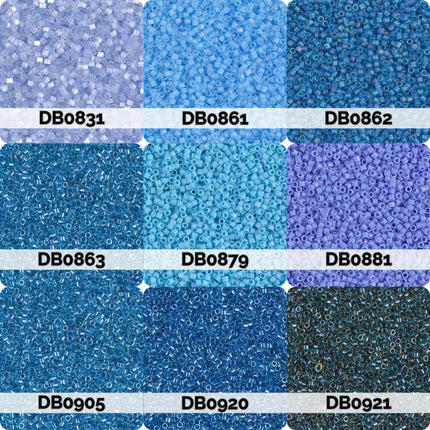 Miyuki Delica 11/0 Seed Beads | Choose Your Color, Blue and Teals| 7.5g Tube Supply
