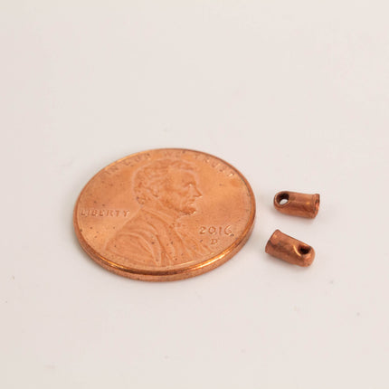 10 pcs of Antique Copper Plated Cord End Tips Cap for 2mm