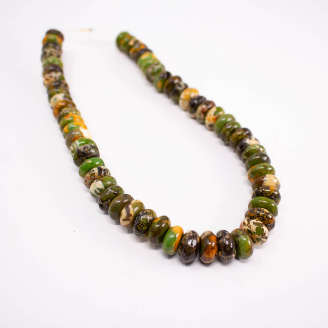 Dyed Howlite Rondelle Beads, 14mm or 15.5mm, Earth Tone Gemstone Rondelles, 16 Inch Strand