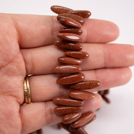 AAA Goldstone Nugget Beads, 13-21mm Pebble Chips, ~75-85 Beads per Strand