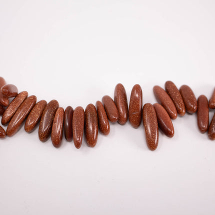 AAA Goldstone Nugget Beads, 13-21mm Pebble Chips, ~75-85 Beads per Strand