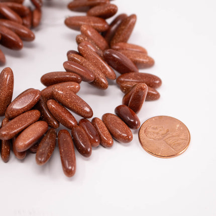 AAA Goldstone Nugget Beads, 13-21mm Pebble Chips, ~75-85 Beads per Strand
