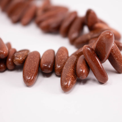 AAA Goldstone Nugget Beads, 13-21mm Pebble Chips, ~75-85 Beads per Strand
