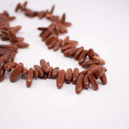 AAA Goldstone Nugget Beads, 13-21mm Pebble Chips, ~75-85 Beads per Strand
