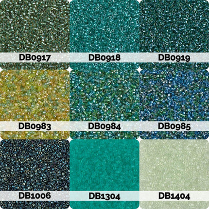 Miyuki Delica 11/0 Seed Beads | Choose Your Color, Shades of Green | 7.5g Tube Supply