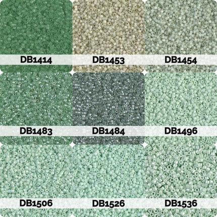 Miyuki Delica 11/0 Seed Beads | Choose Your Color, Shades of Green | 7.5g Tube Supply