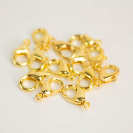 Lobster Clasps Brass 10x5mm, Multiple Quantities and Colors