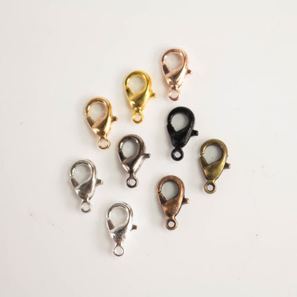 Lobster Clasps Brass 10x5mm, Multiple Quantities and Colors